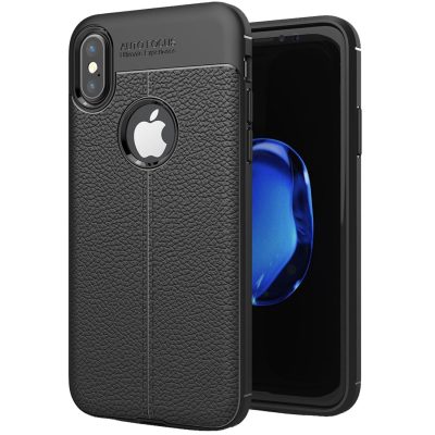 Mobigear Luxury - Coque Apple iPhone X Coque arrière en TPU Souple - Noir