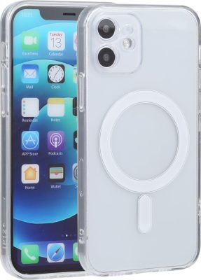 Mobigear Basics - Coque Apple iPhone 12 Mini Coque arrière en TPU Souple Compatible MagSafe - Transparent