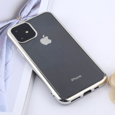 Mobigear Royal - Coque Apple iPhone 11 Coque arrière en TPU Souple - Transparent / Argent
