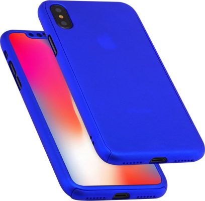 Mobigear TriGuard - Coque Apple iPhone XS Coque Arrière Rigide - Bleu