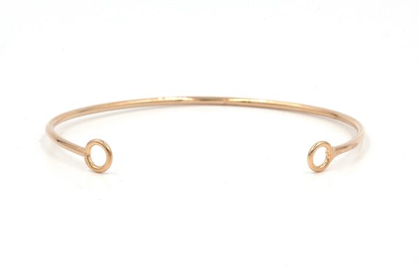 Bracelet jonc 2 anneaux plaqué or - Pour Femme - Bijoux Elise et moi