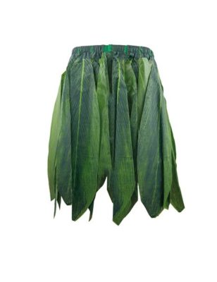 Jupe hawaienne à feuilles vertes femme