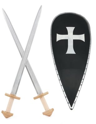Kit bouclier et 2 épées chevalier croisé Enfant