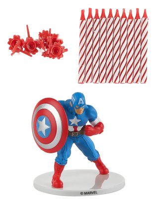 Kit bougie d'anniversaire Captain America