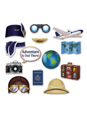 Kit photobooth Tour du Monde 13 accessoires