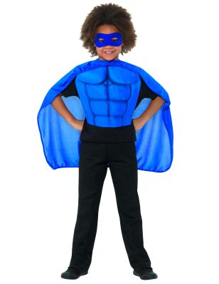 Kit super héros bleu enfant