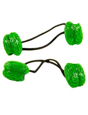 2 élastiques cerveaux verts