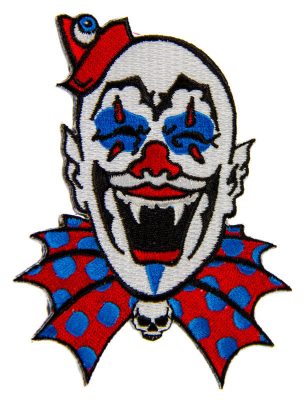 Patch clown gothique11 x 9 cm