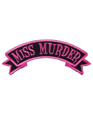 Patch gothique Miss Murder rose et noir