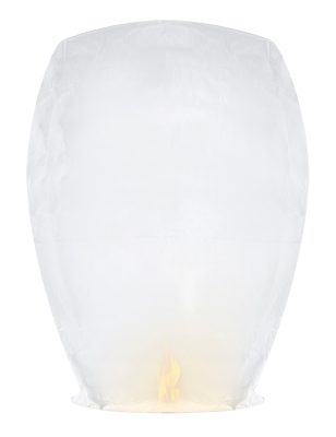 Lanterne volante blanche 95 cm