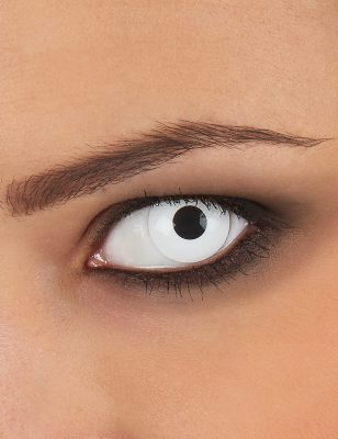 Lentilles de contact sans correction fantaisie oeil blanc usage unique adulte