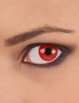 Lentilles de contact sans correction fantaisie oeil rouge adulte