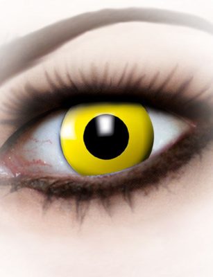 Lentilles de contact sans correction fantaisie œil jaune adulte