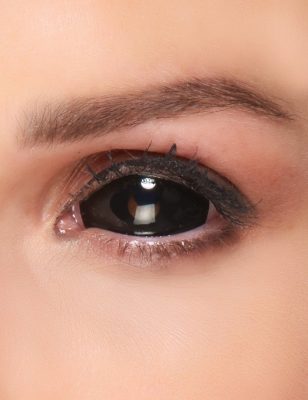 Lentilles de contact sans correction fantaisie sclera oeil noir 6 mois adulte