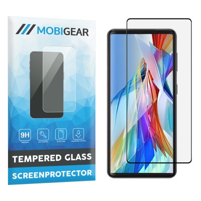 Mobigear Curved - LG Wing Verre trempé Protection d'écran - Compatible Coque - Noir