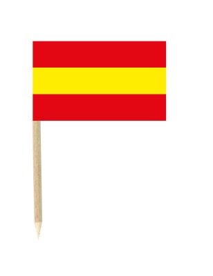 Lot de 50 drapeaux mini-piques Espagne 3 x 5 cm