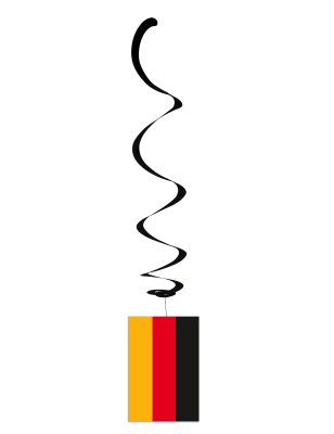 Lot de 6 suspensions métallisées drapeau Allemagne