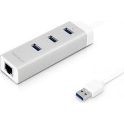 Macally 3-Port - Hub USB-A vers Ethernet / USB-A - Blanc