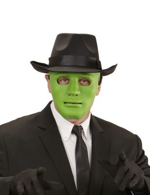 Masque anonyme vert adulte