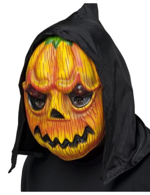 Masque citrouille avec capuche adulte Halloween