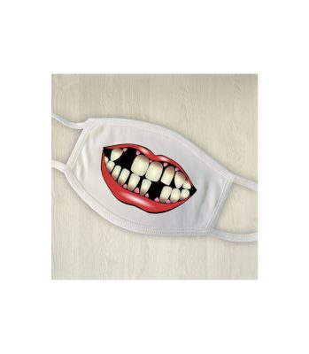 Masque de protection personnalisé sourire édenté pour Halloween