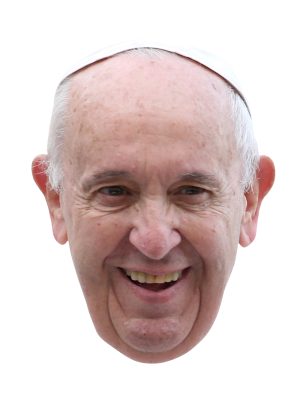 Masque en carton Pape François adulte