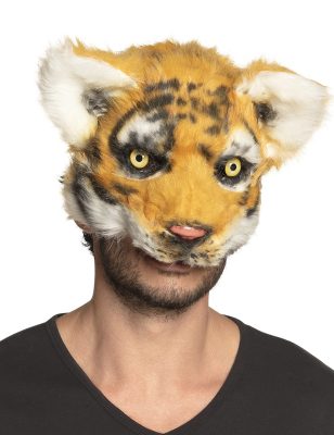 Masque tigre peluche adulte