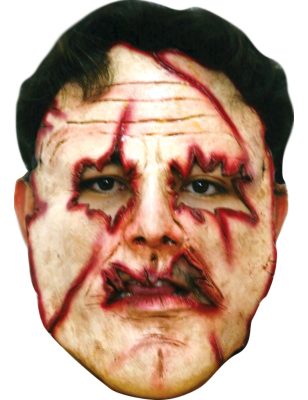 Masque tueur visage découpé adulte Halloween