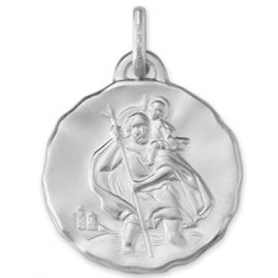Médaille Argyor 1B199313 - Médaille Or Blanc H - 1.8 cm