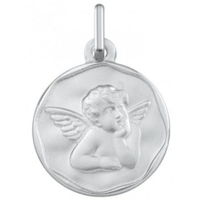 Médaille Argyor 1B250454 - Médaille Or Blanc H - 1.6 cm