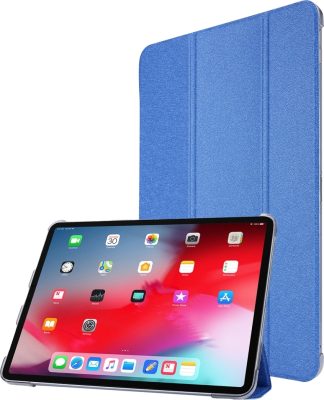 Mobigear Tri-Fold Slim - Coque Apple iPad Pro 12.9 (2020) Etui - Bleu