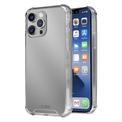 SBS Impact - Coque Apple iPhone 13 Pro Max Coque Arrière Rigide Antichoc - Transparent