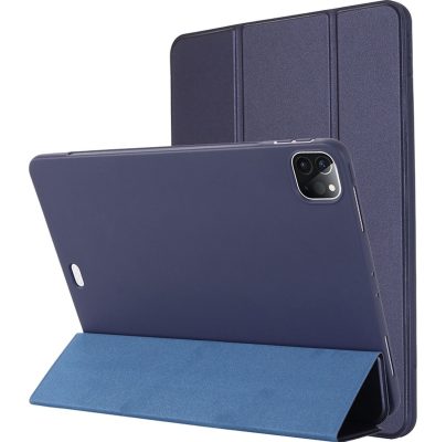 Mobigear Tri-Fold Gel - Coque Apple iPad Pro 12.9 (2020) Etui - Bleu