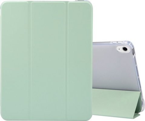 Mobigear Tri-Fold Gel - Coque Apple iPad Air 5 (2022) Etui + Porte-crayon - Vert