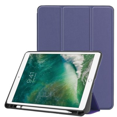 Mobigear Tri-Fold Gel - Coque Apple iPad Pro 10.5 (2017) Etui + Porte-crayon - Dark Blue