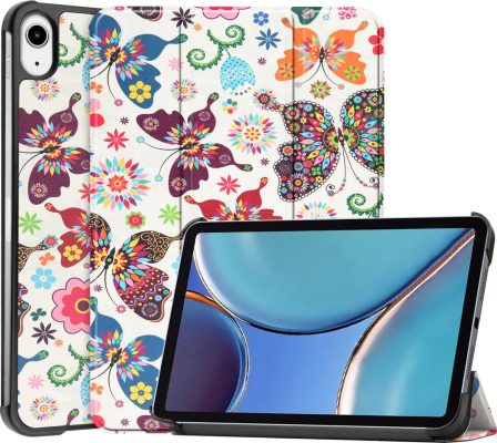 Mobigear Tri-Fold - Coque Apple iPad Mini 6 (2021) Etui - Papillon