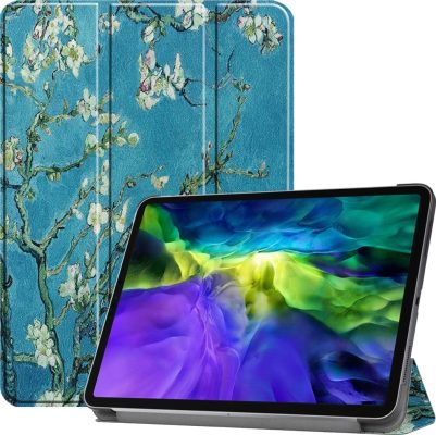 Mobigear Tri-Fold - Coque Apple iPad Pro 11 (2018) Etui - Fleurs d'amande