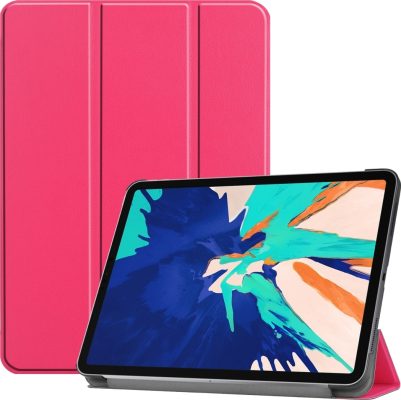 Mobigear Tri-Fold - Coque Apple iPad Pro 12.9 (2020) Etui - Magenta