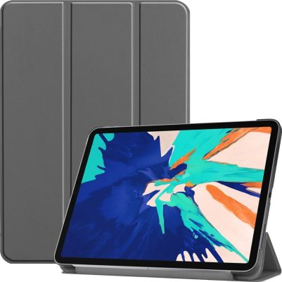 Mobigear Tri-Fold - Coque Apple iPad Pro 12.9 (2020) Etui - Gris