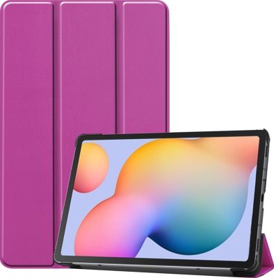 Mobigear Tri-Fold - Coque Samsung Galaxy Tab S6 Lite Etui - Violet