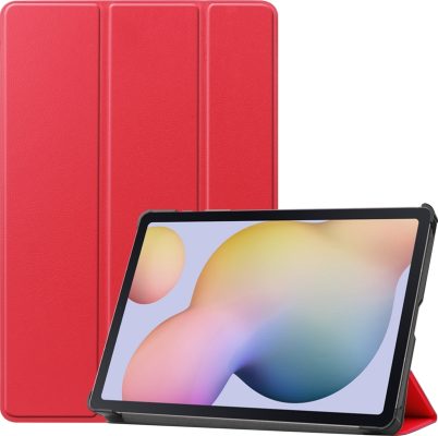 Mobigear Tri-Fold - Coque Samsung Galaxy Tab S8 Etui - Rouge