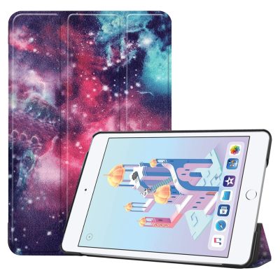 Mobigear Tri-Fold - Coque Apple iPad Mini 5 (2019) Etui - Galaxie
