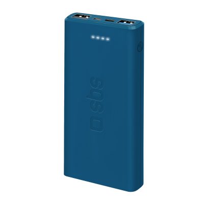 SBS Fast Charge - Batterie externe Triple USB / USB-C 10.000 mAh - Bleu