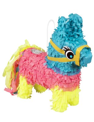 Mini piñata âne multicolore 20 x 18 cm