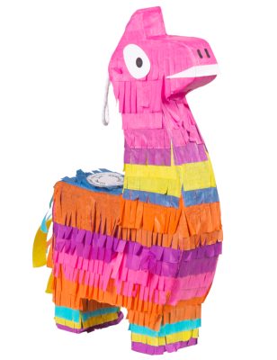 Mini piñata lama multicolore 23 x 13 cm