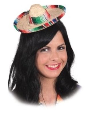 Mini sombrero colorée femme
