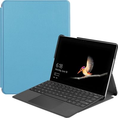 Mobigear Folio 4 - Coque Microsoft Surface Go Etui + Porte-crayon - Bleu
