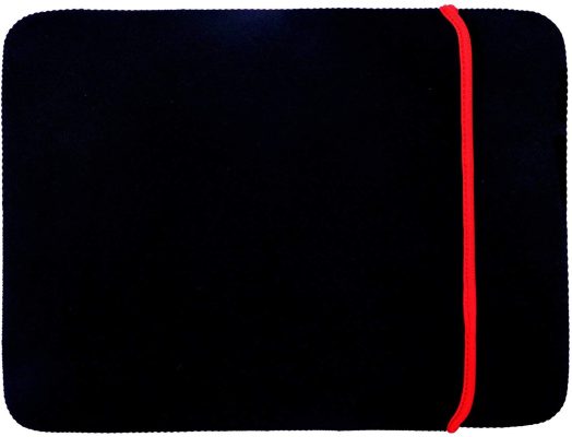 Mobigear Two Way - Ordinateur portable Pochette en Neoprène (max 32 cm x 22 cm) - Noir / Rouge