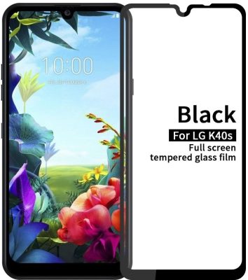 Mobigear Premium - LG K40s Verre trempé Protection d'écran - Compatible Coque - Noir
