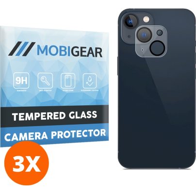 Mobigear - Apple iPhone 13 Mini Verre trempé Protection Objectif Caméra - Compatible Coque (Lot de 3)